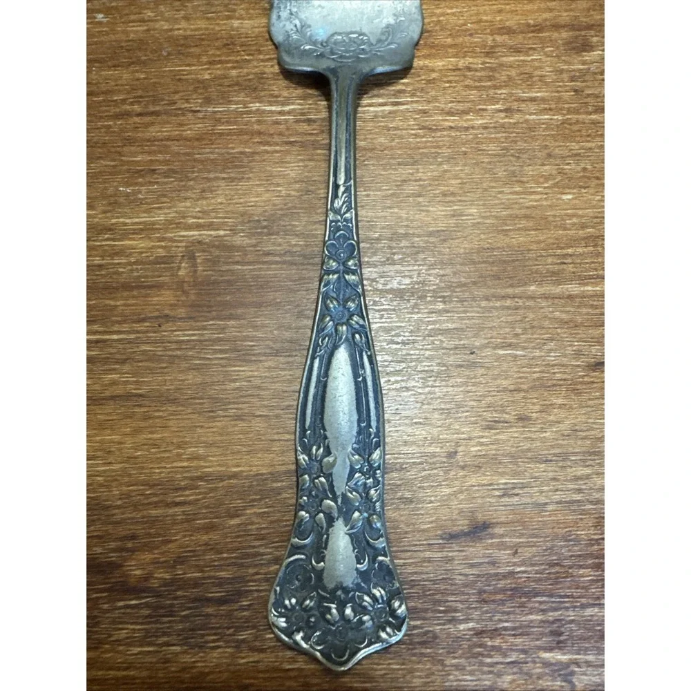 Antique Imperial Silver Co Silverplate Meat Fork  LORRAINE 1913